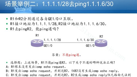 IP基础之ICMP原理：直连接口要ping通，一定要两端IP地址的掩码相同吗？